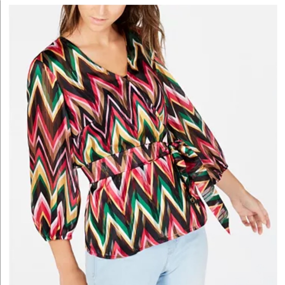 HOST PICK 🎉 INC Chevron Wrap Blouse